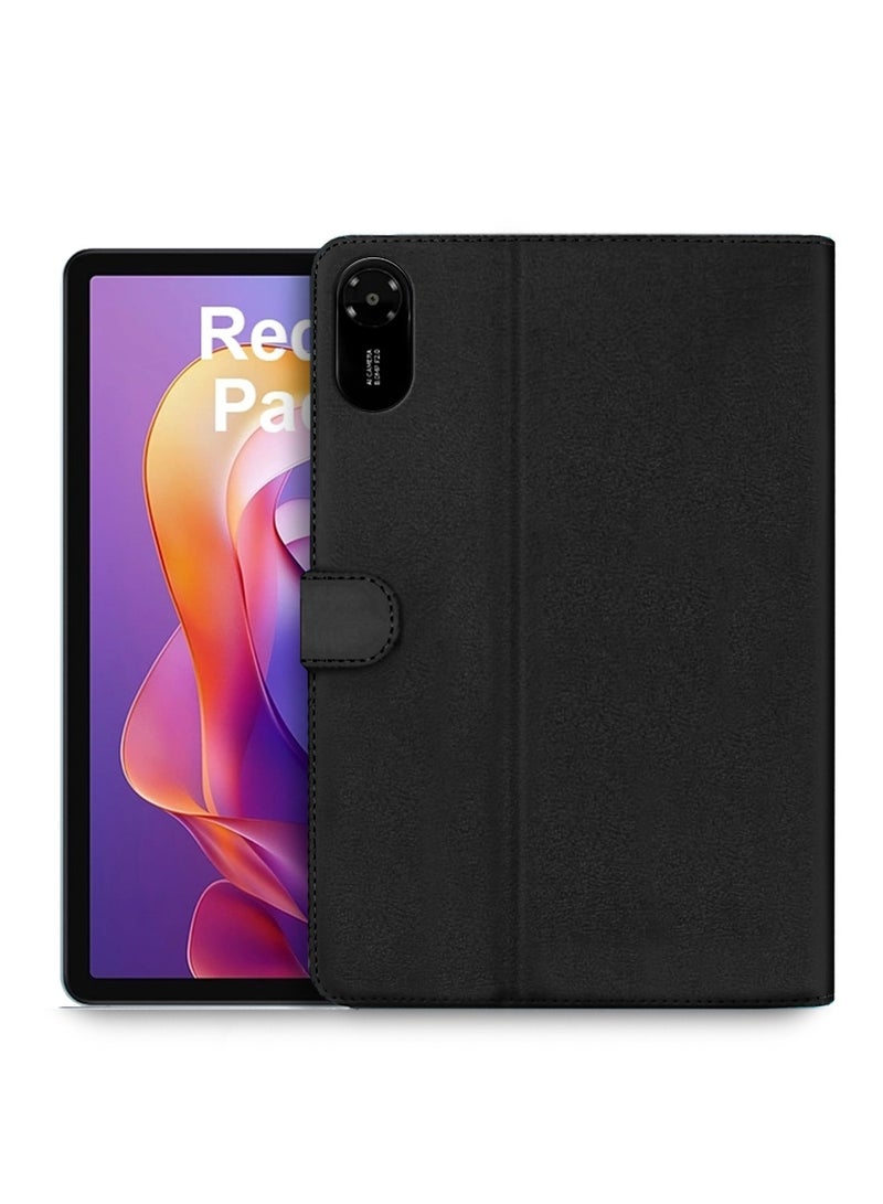 اوميكر غطاء واقٍ لهاتف Xiaomi Redmi Pad 2 4G 2025 (11.0 بوصة) من الجلد الصناعي PU مع إغلاق مغناطيسي من OMAKER (TCFPSR) - أسود - Image 1